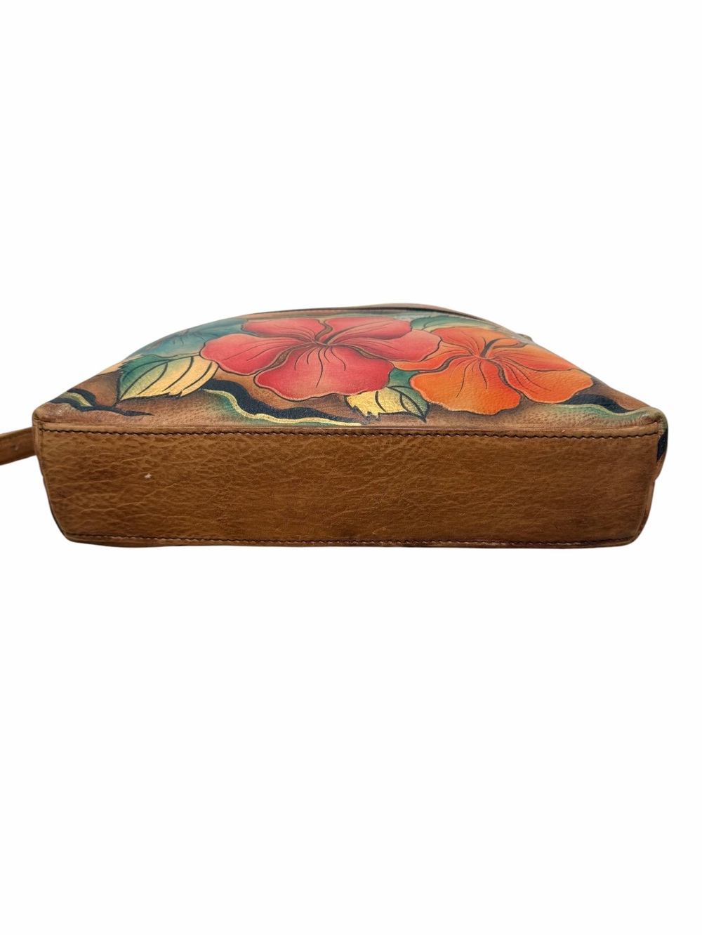 ANUSCHKA HAND PAINTED CROSSBODY LEATHER PURSE. - Picture 8 of 14